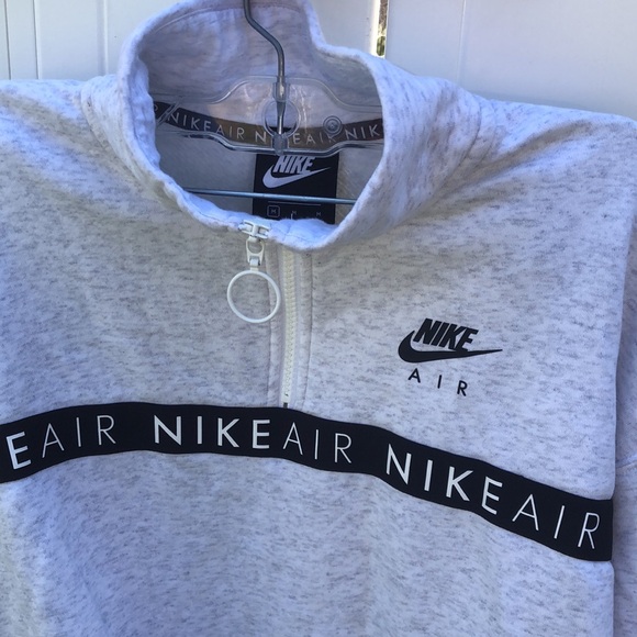 Nike Tops - Nike Air Women’s Cropped Sweatshirt Light Gray
